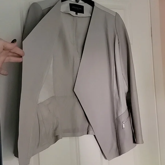 Layfette 148 Gray Leather Jacket - Picture 3 of 7